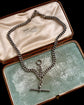 ANTIQUE CLASSIC SILVER CURB ALBERT CHAIN