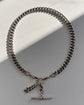 ANTIQUE SILVER CURB ALBERT WITH REMOVABLE T-BAR