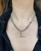 ANTIQUE CHUNKY SILVER CURB CHAIN