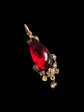 VICTORIAN GARNET AND DIAMOND TEARDROP PENDANT