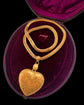 HUGE VICTORIAN PINCHBECK HEART PENDANT & SNAKE CHAIN