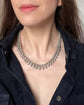 VICTORIAN SILVER ACORN COLLAR NECKLACE