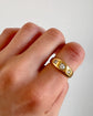 ANTIQUE THREE STONE DIAMOND & 18CT GOLD RING