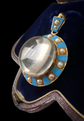 LARGE SCALE VICTORIAN ROCK CRYSTAL DOME PENDANT