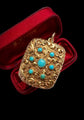 VICTORIAN TURQUOISE & AMETHYST VINAIGRETTE PENDANT