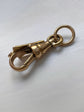 LATE VICTORIAN GREEN ENAMAL & 18CT GOLD DOG CLIP