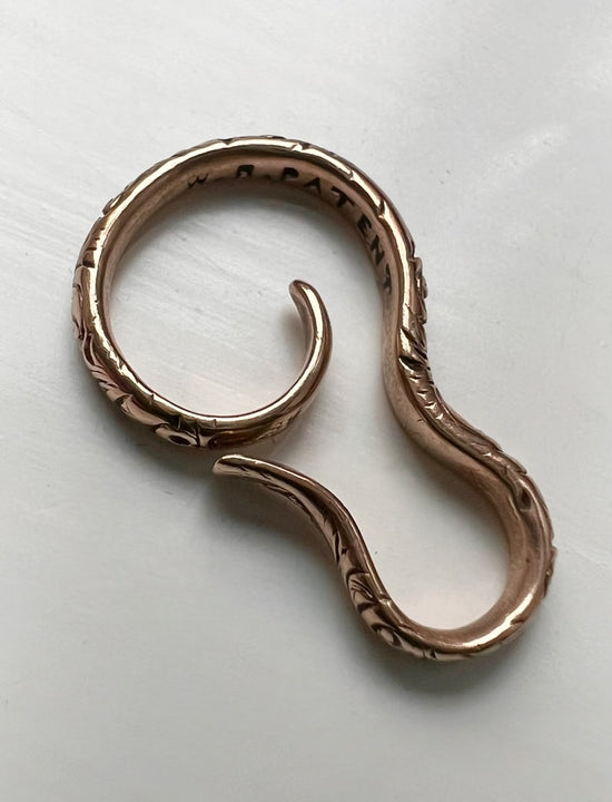 UNIQUE ANTIQUE 9CT GOLD SWIRL CHAIN EXTENDER