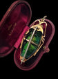 VICTORIAN LARGE BEETLE PENDANT / BROOCH