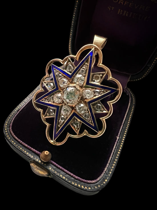 VICTORIAN DIAMOND STAR PENDANT/BROOCH