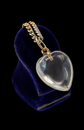 VICTORIAN ROCK CRYSTAL HEART PENDANT