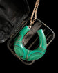 VICTORIAN MALACHITE HORSESHOE PENDANT