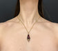 VICTORIAN GARNET AND DIAMOND TEARDROP PENDANT
