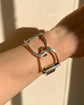 FRENCH SILVER DOUBLE STIRRUP BANGLE