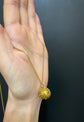 ARCHEOLOGICAL REVIVAL 15CT GOLD & GEM SET SPHERE PENDANT