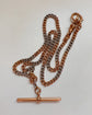 ANTIQUE BI-COLOUR 18CT GOLD & PLATINUM CURB ALBERT CHAIN