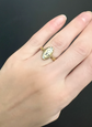 GEORGIAN DOVE & DOUBLE HEART NAVETTE SEPIA RING