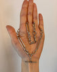 VICTORIAN CHUNKY SILVER PAPERCLIP ALBERT CHAIN