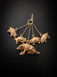 VICTORIAN FAMILY OF PIGS CHARM PENDANT