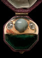 CATS EYE CHRYSOBERYL & OLD CUT DIAMOND GYPSY RING