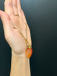 GEORGIAN CARNELIAN SHELL SCENT BOTTLE PENDANT