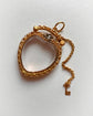 VICTORIAN 15CT GOLD HEART PADLOCK & KEY PENDANT