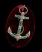 VICTORIAN MALACHITE & SILVER ANCHOR PENDANT