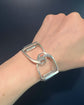 FRENCH SILVER DOUBLE STIRRUP BANGLE