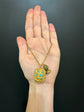 VICTORIAN 15CT GOLD & TURQUOISE INTAGLIO FOB PENDANT
