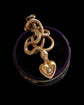 ANTIQUE COILED SNAKE & MINI HEART PENDANT