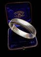 19TH CENTURY SILVER NIELLO CHEQUERBOARD BANGLE