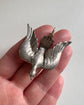LARGE VICTORIAN SILVER DOVE PENDANT