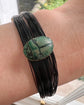 ANTIQUE SCARAB & ELEPHANT HAIR BANGLE