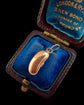 ANTIQUE 9CT GOLD MINI LUCKY BEAN PENDANT