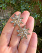 19TH CENTURY FACETED PASTE STAR EARRINGS