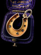 VICTORIAN DIAMOND & 15CT GOLD HORSESHOE PENDANT