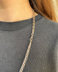 ANTIQUE FINE SILVER PAPERCLIP LINK GAURD CHAIN
