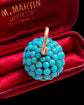 VICTORIAN PAVÉ TURQUOISE SPHERE PENDANT