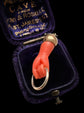 EARLY 19TH CENTURY CORAL HAND PENDANT