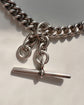 ANTIQUE SILVER CURB CHAIN WITH SLIDING T-BAR