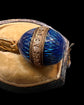 EARLY 20TH CENTURY ENAMEL & DIAMOND EGG PENDANT