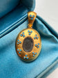 VICTORIAN PRETTY TURQUOISE & 15CT GOLD PENDANT