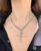 EDWARDIAN CHUNKY SILVER CURB ALBERT CHAIN