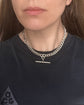 A SUPER CHUNKY ANTIQUE SILVER CURB CHAIN
