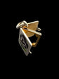 VICTORIAN ENAMEL PANSEY SILVER BOOK PENDANT