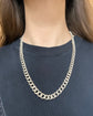 ANTIQUE CHUNKY SILVER CURB CHAIN
