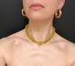 GEORGIAN WOVEN HIGH CARAT GOLD CHAIN NECKLACE