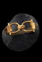 18CT GOLD SNAFFLE & ELEPHANT HAIR BANGLE