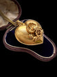 19TH CENTURY LARGE 18CT GOLD PUFFY HEART PENDANT