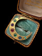 ANTIQUE GEM SET  ‘DEAREST’ CRESCENT PENDANT