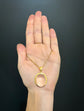 HUGE MOONSTONE & 18CT GOLD PENDANT